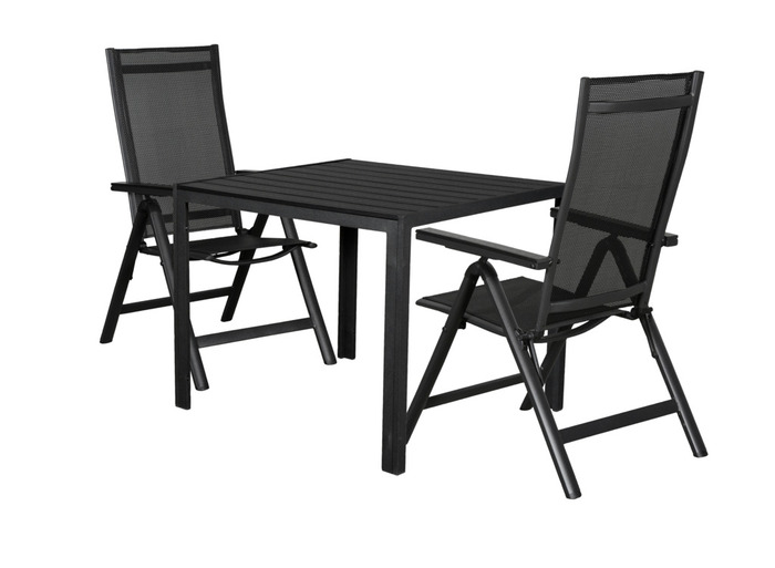 Hagestol Kingston 6 posisjoner svart - Sunlife®